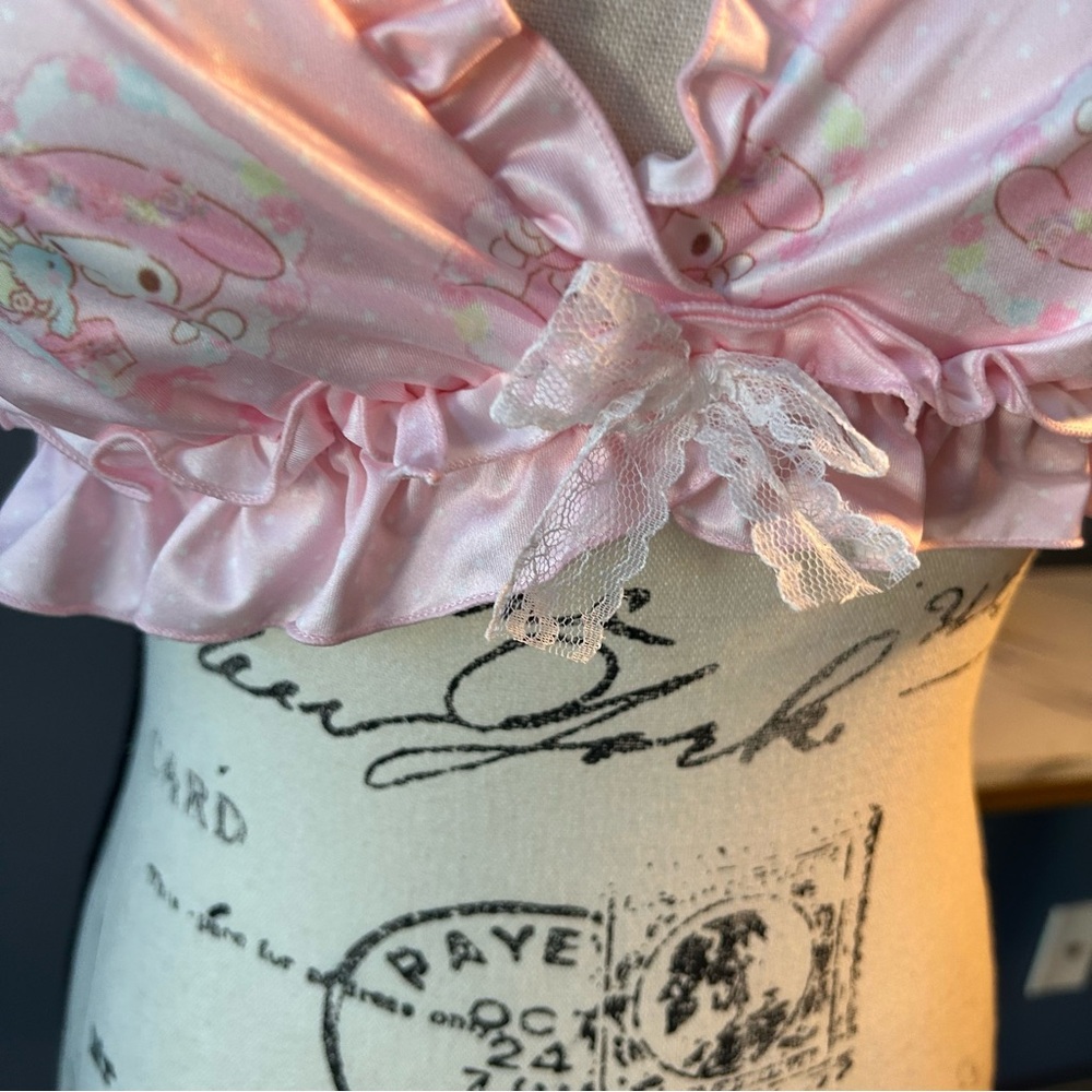 Hello Kitty Sanrio My Melody pink ruffle print Bralette - Picture 6 of 13